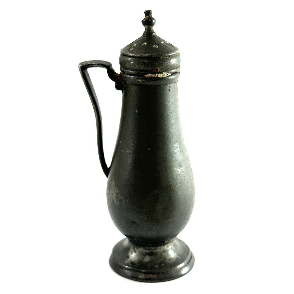 Vintage Prisk Pewter Sugar Shaker Caster Muffineer 4” Colonial Style - Picture 5 of 8